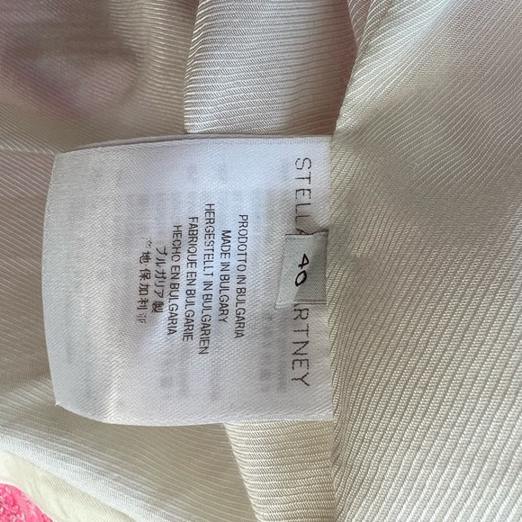 Stella McCartney Bright Pink Floral Paisley Jacquard Long Line Blazer Jacket - Picture 16 of 17